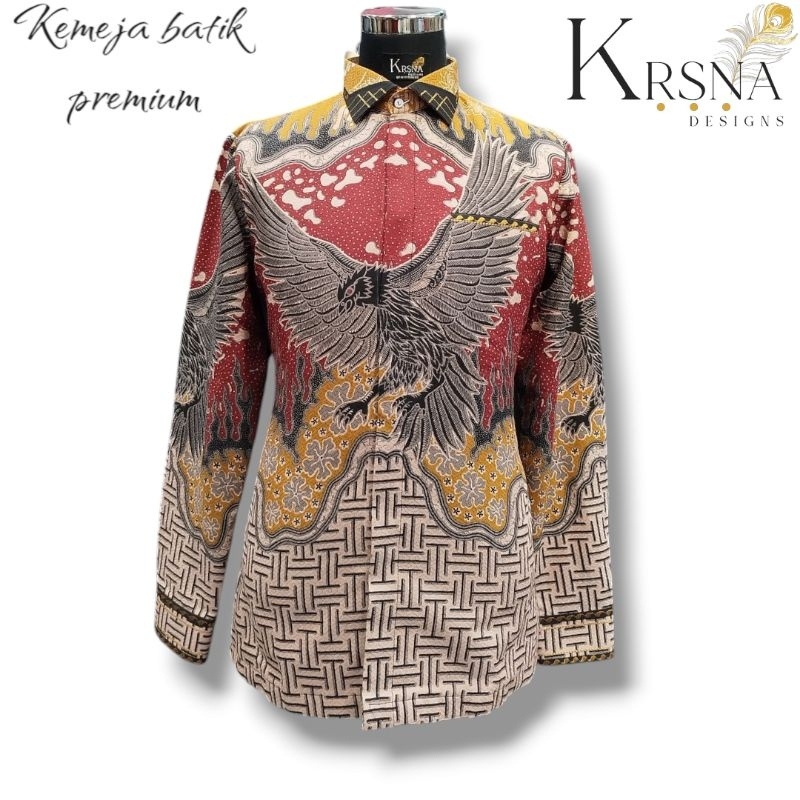 kemeja batik premium motif elang