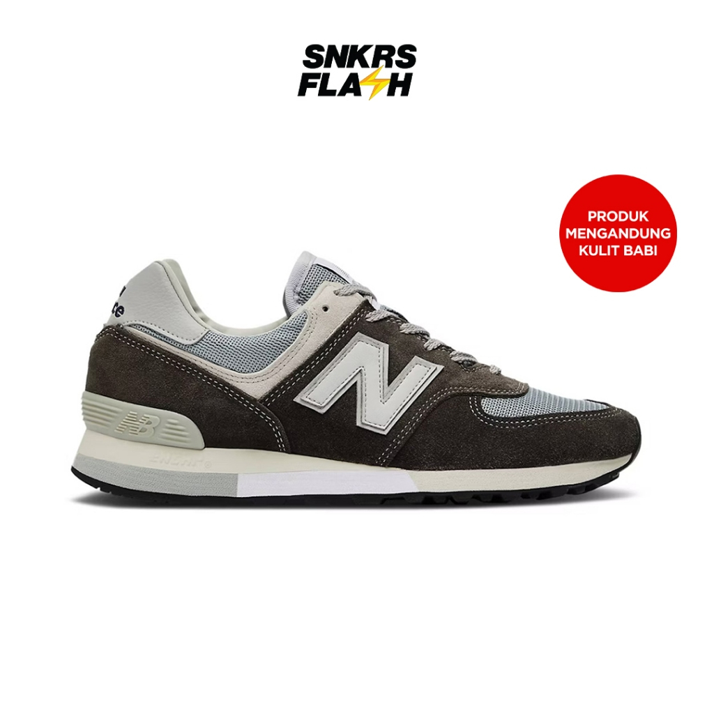 NEW BALANCE 576 Made In England Grey Sepatu Sneakers Pria - OU576AGG - Size 44