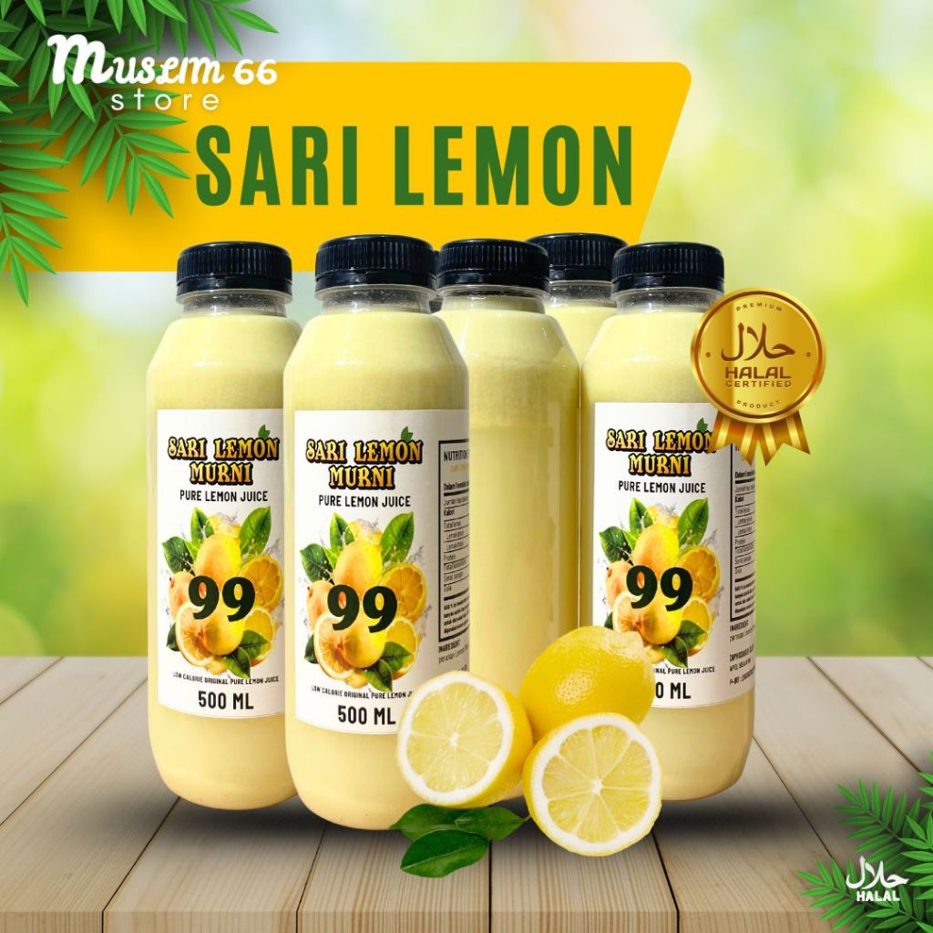 

Sari Lemon 99 500ml – 100% Perasan Lemon Asli Tanpa Pengawet yang Kaya Vitamin C dan Antioksidan