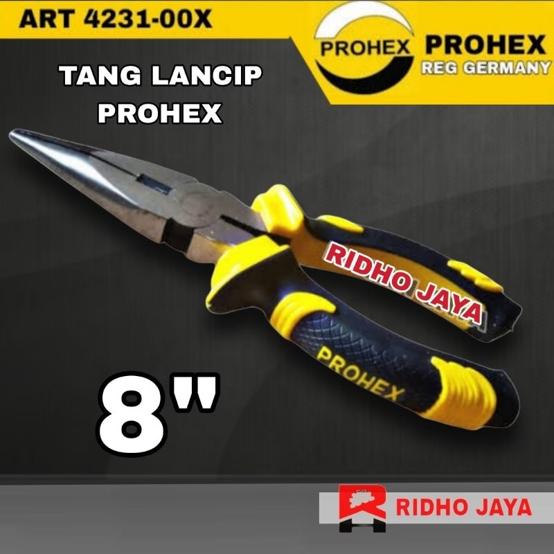 Tang Lancip Serbaguna PROHEX REG GERMANY Ukuran 8" Inch