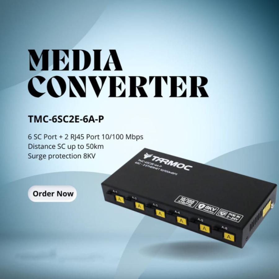 TMC-6SC2E-6A6B-P TARMOC HTB 6FO 2LAN 10/100 Media Converter_GNB