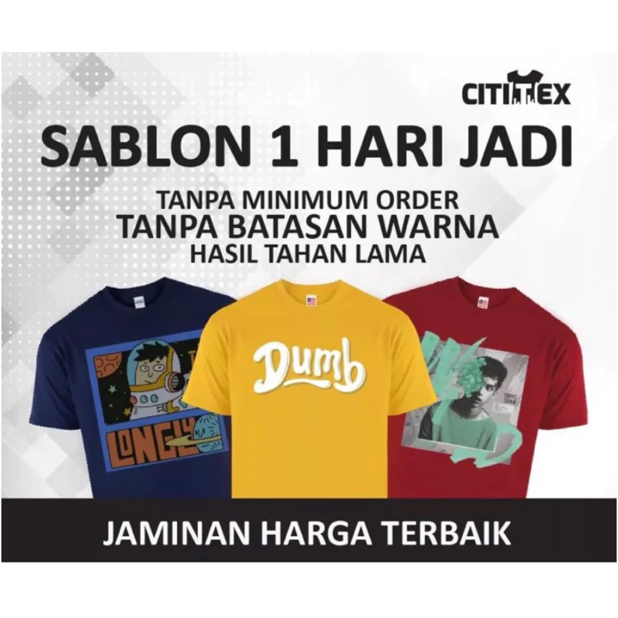 Jasa Sablon Baju Satuan DTF