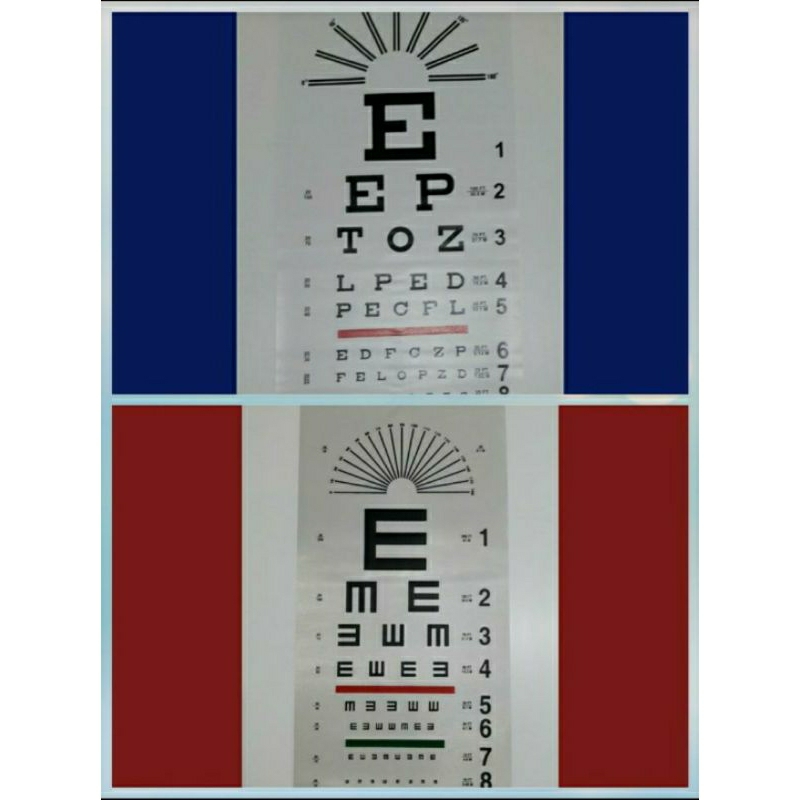 Snellen Chart Alphabet + E ( 1 Set )