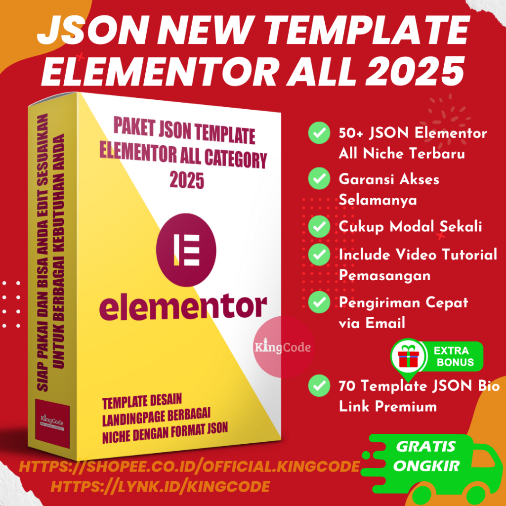 PAKET JSON TEMPLATE ELEMENTOR ALL CATEGORY 2025