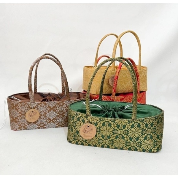 Seririt Tas Keranjang Hampers Songket Palembang Sumatera Parcel Etnik Lebaran Kado Souvenir Basket B