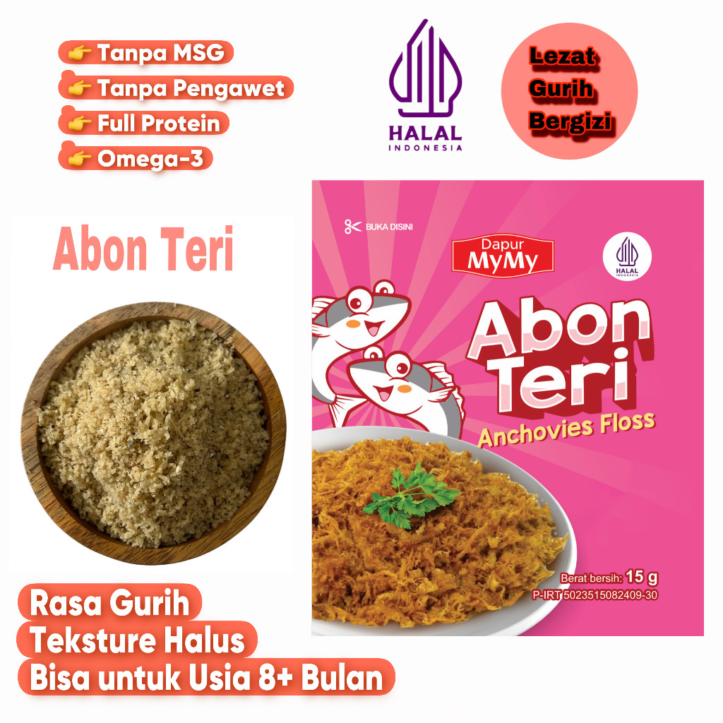 

NF- Kremesan Ayam Kremesan Teri / Abon Teri Anti GTM Penambah Nafsu Makan Anak Tanpa Campuran Kemasan Ekonomis