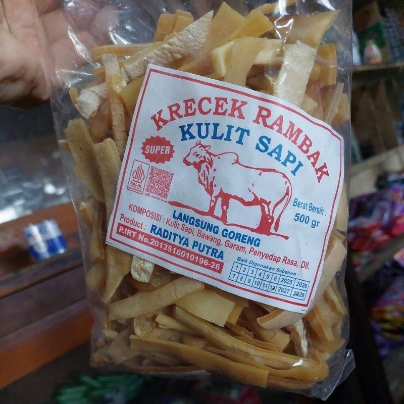 

RAMBAK 500g 1Pack [SATUAN] /Krecek Rambak Kulit Sapi Stik Super 500gram