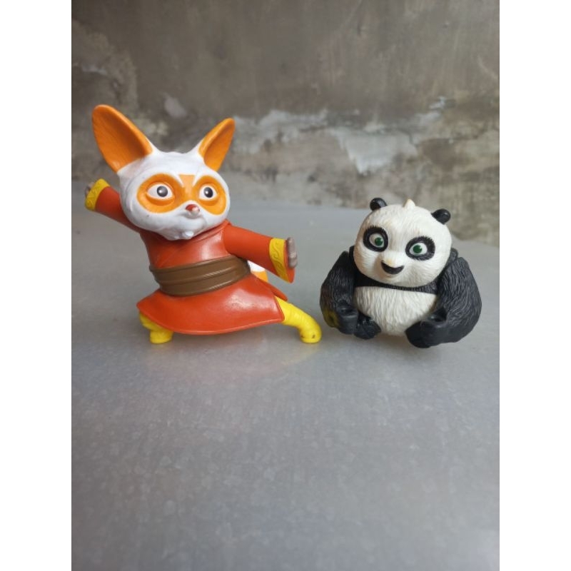 Mainan Figure Kungfu Panda 2 set dpt 2pc Master Shifu & Baby Panda Original McDonald