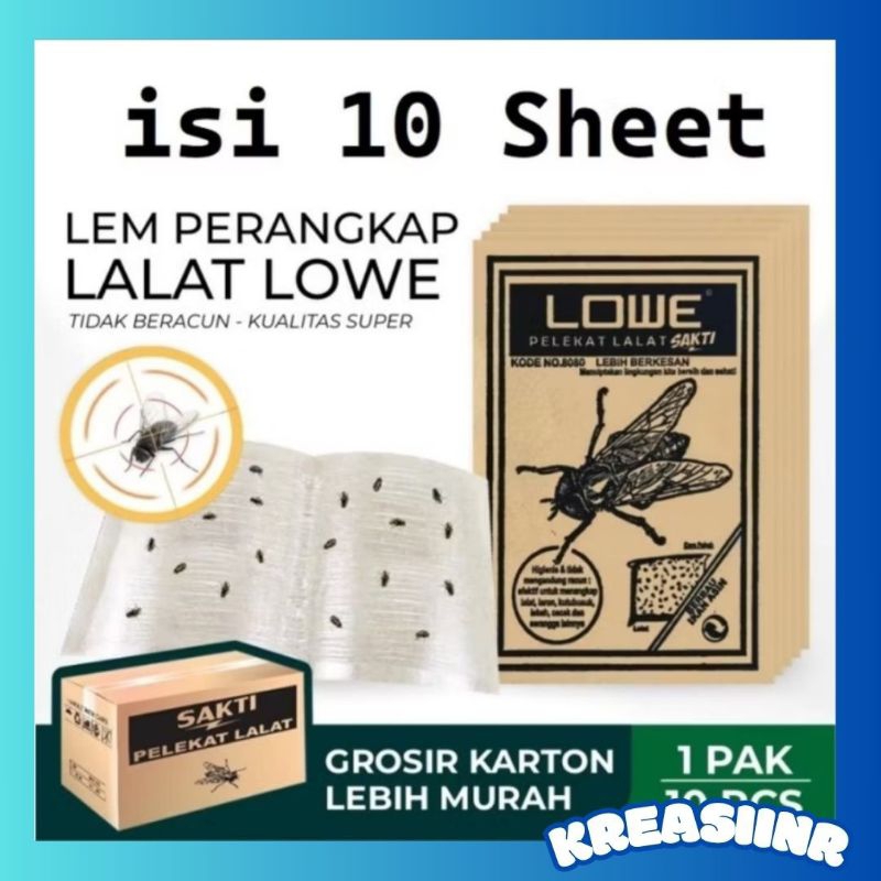 Lem Kertas Lalat Kecoa Cicak isi 10 pcs