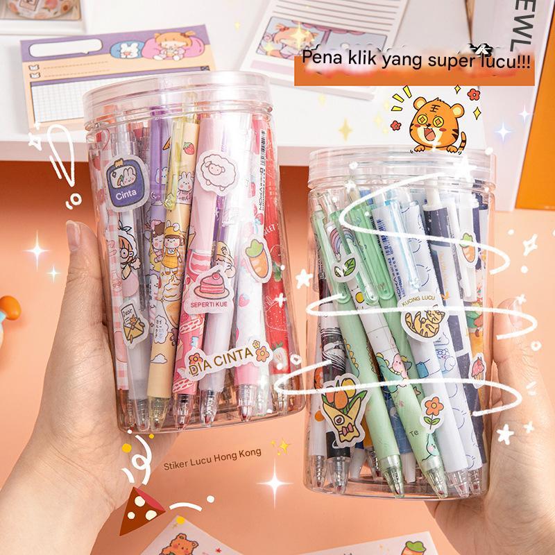 

Pulpen 1 Toples Tinta Hitam Kartun Lucu dan Mengemaskan – Toples Isi 24 & 30 pcs