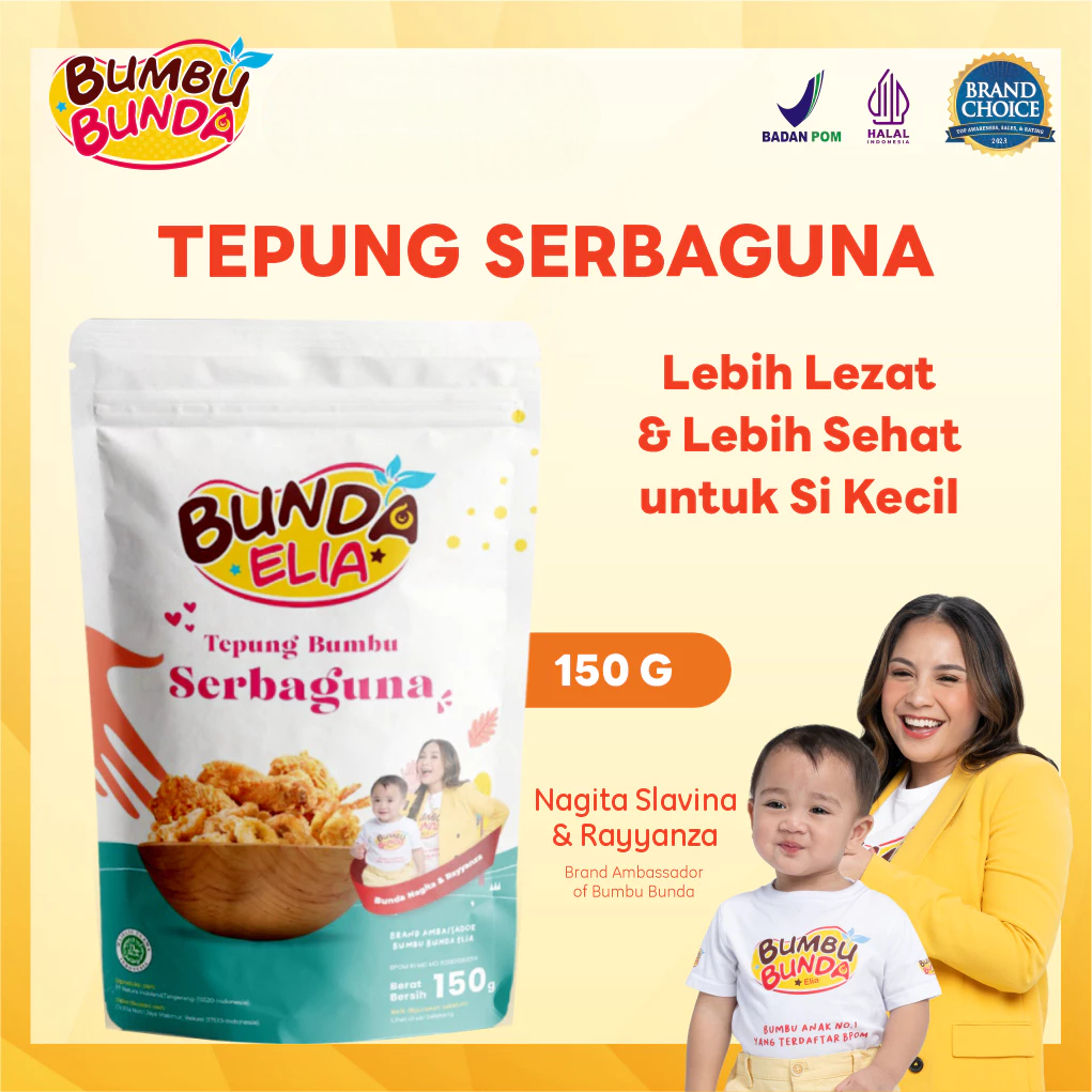 

Bumbu Bunda Elia BPOM Tepung Crispy Non MSG Non Pengawet / Tepung Bumbu Serbaguna Non MSG MPASI