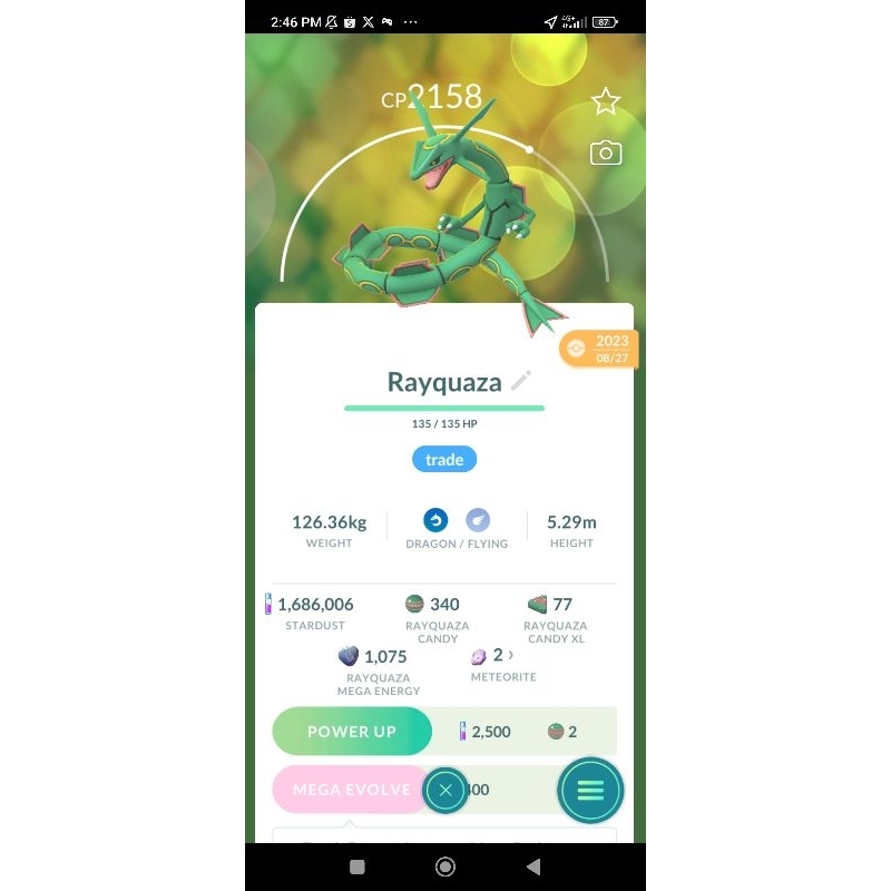 trade rayquaza pokemon go