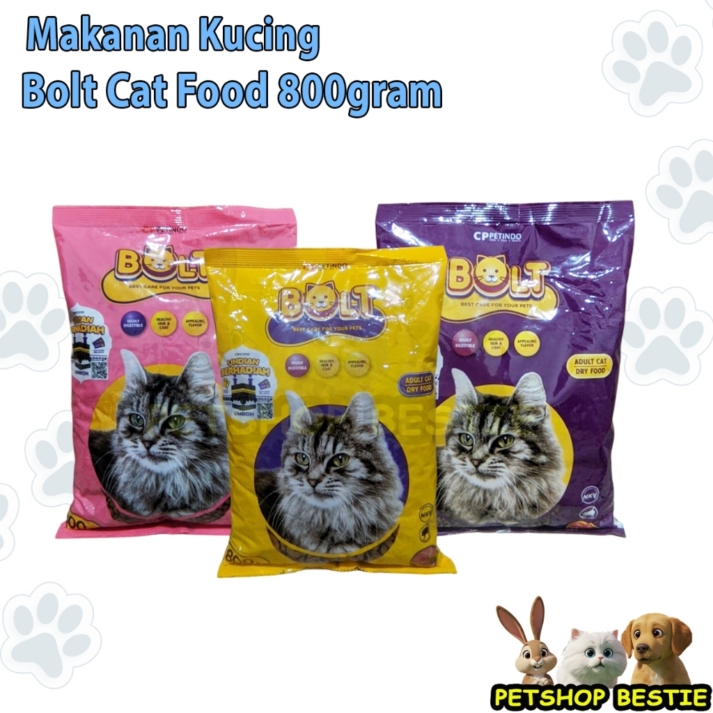 Makanan Kucing Bolt Cat Food 800 gram Makanan kucing  Bolt Tuna bentuk ikan - Bolt Tuna bentuk Donat