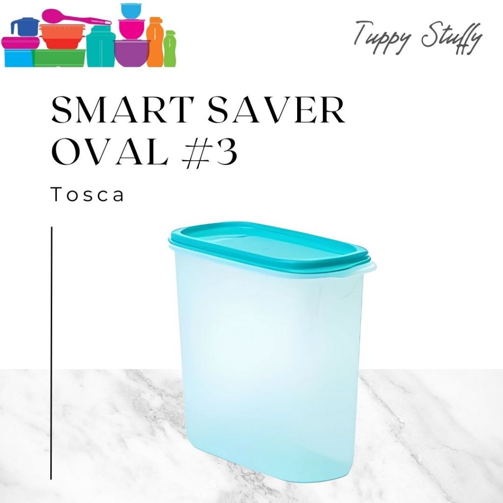 Tupperware Smart Saver Oval #3 (1)-Tosca | Toples makanan tutup kedap ori tupperware