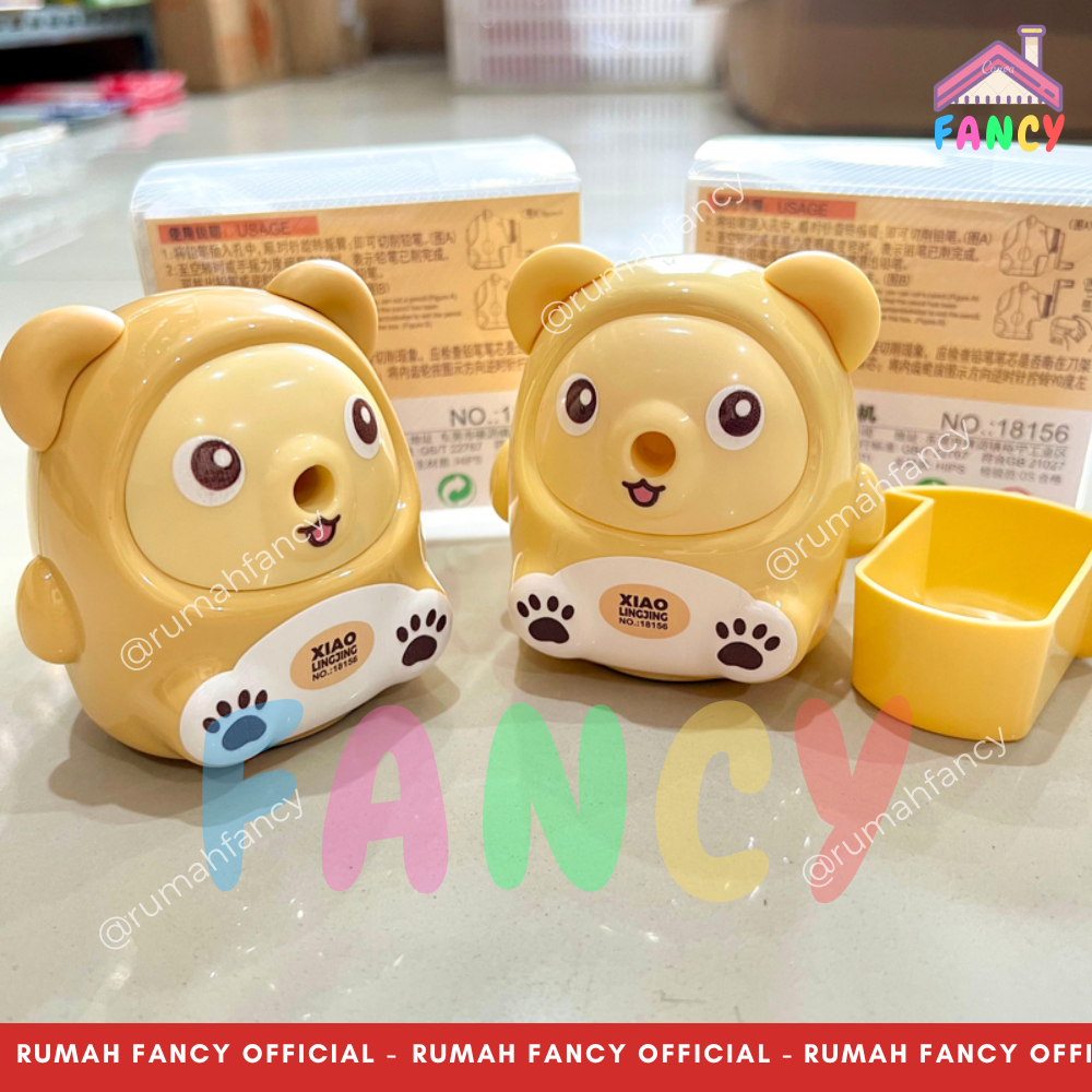 

Serutan Rautan Meja Putar Fancy Karakter Anak Lucu Aneka Bentuk BEAR 18156 Coklat Unik Lucu Murah