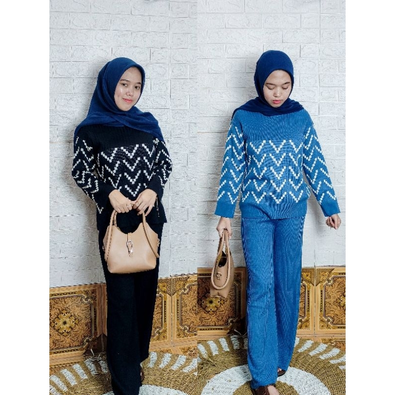 BAJY ONE SET WANITA RAJUT PREMIUM/ONE SET KEKINIAN/ONE SET WANITA PREMIUM