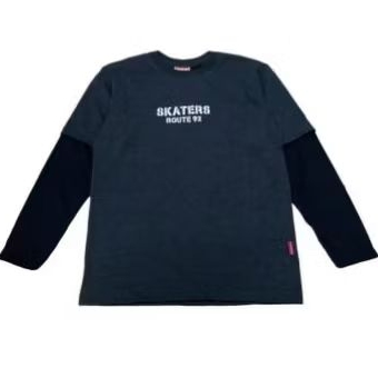 SKATERS - Kaos Lengan Panjang Pria | BV LONGSLEEVE ROUTE 92 TT-BLACK-YC026