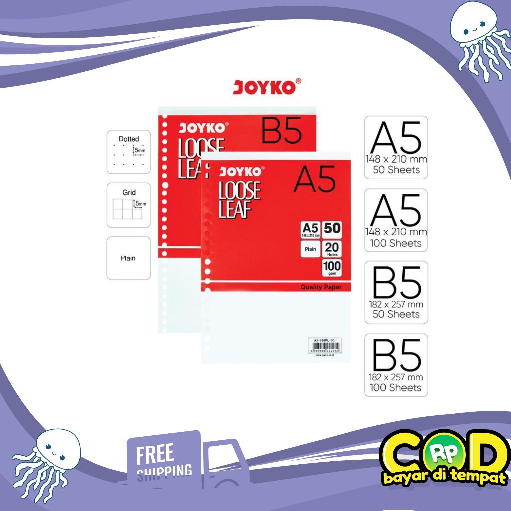 

Loose Leaf Kertas Isi File Binder Joyko