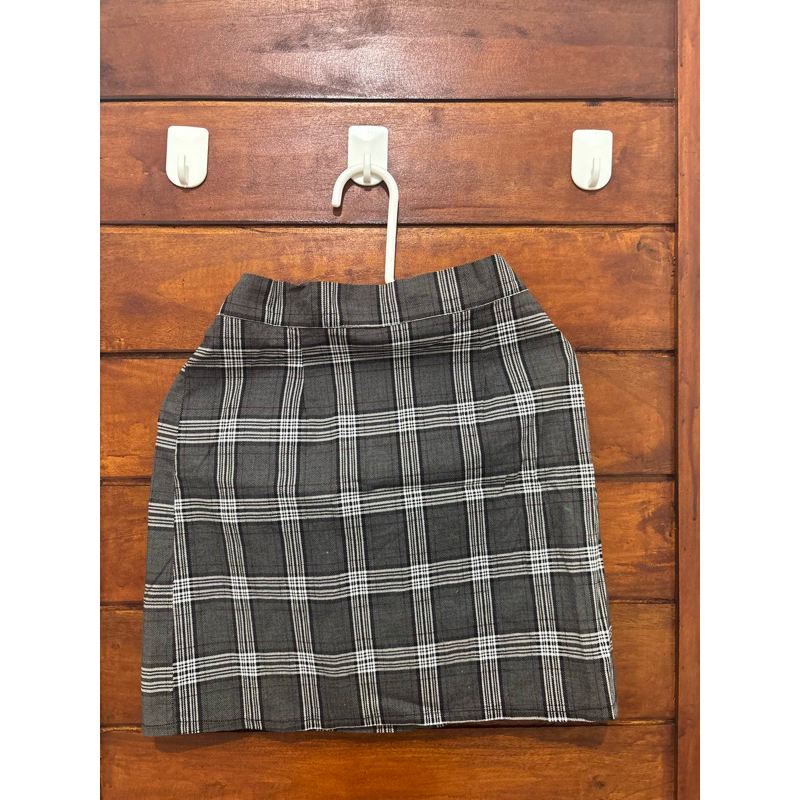 Rok mini kotak kotak wanita - rok korea wanita