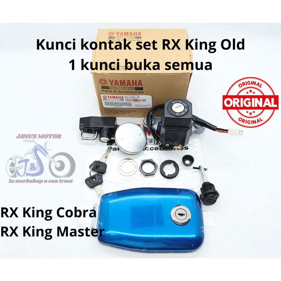Kunci kontak set Yamaha RX King Old  Master Cobra komplit plus tutup tangki helm konci on of ori asl