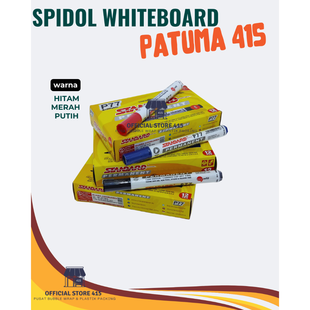 

Spidol Besar Whiteboard Papan Tulis Warna Hitam Biru Merah Standard