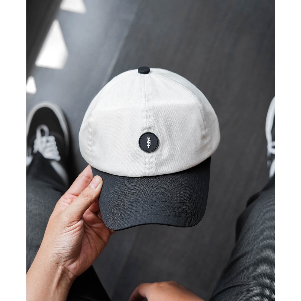 KODE K13Q Warning Clothing  Volere Polo Caps  Topi polo pria hitam hitam putih Twill