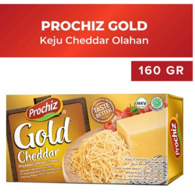

Prochiz Gold Keju Cheddar Olahan Box 160gr