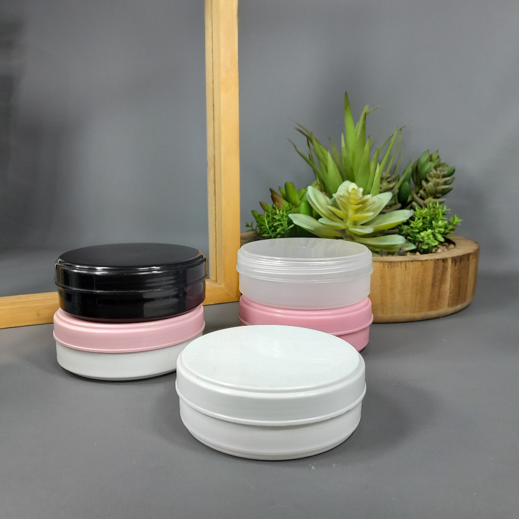 Pot Lulur 100 gram / Pot Pomade / Pot Gatsby / Pot Plastik Hitam Glossy