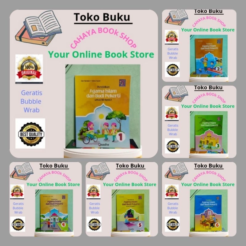 Buku Pendidikan Agama Islam Kelas 1,2,3,4,5,6 SD Kurikulum Merdeka Quadra