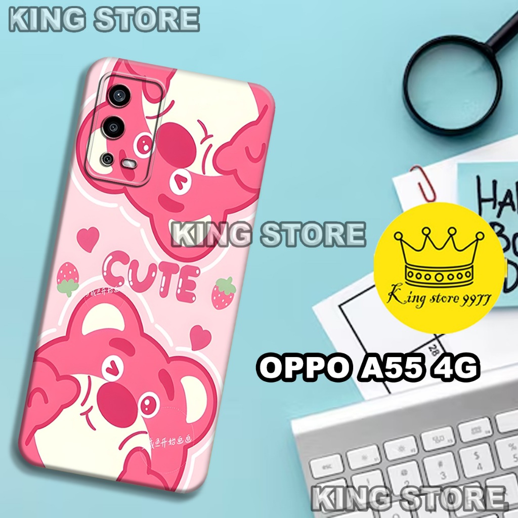 (KS4)  Softcase karet untuk OPPO A55 Motif gambar karakter Cewek/casing OPPO A55 terbaru/kesing hp/s