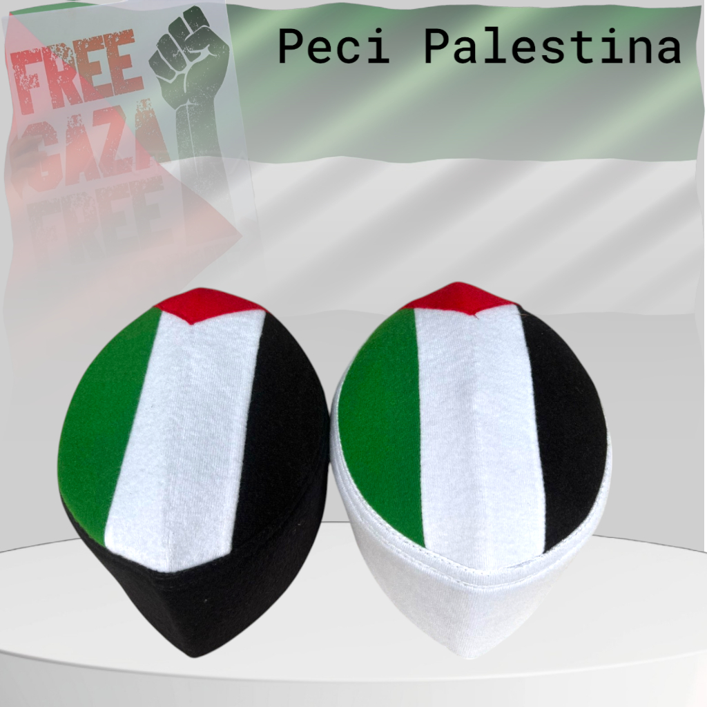 Peci Palestina /Peci Palstina Anak Laki Laki / Peci Palstina Dewasa / Peci Palestina Bludru