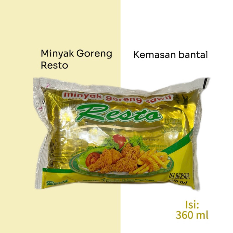 

Minyak Goreng Resto Kemasan Bantal 360 ml