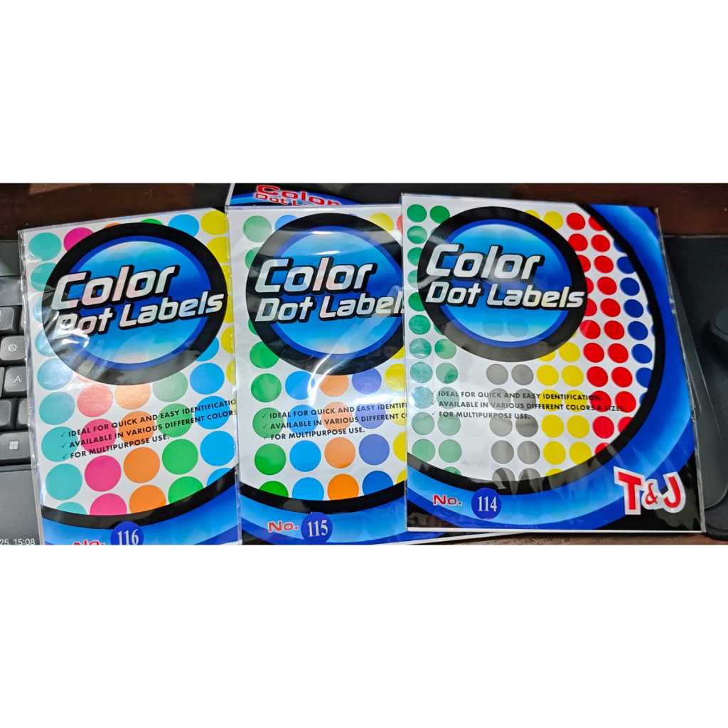 

Label T&J Polkadot Warna Warni