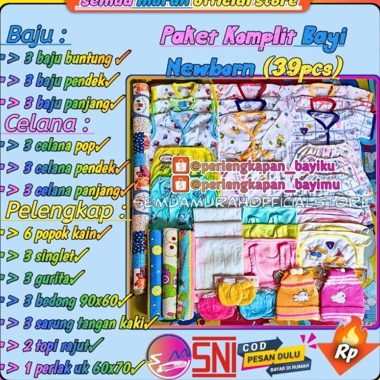 KODE I27B Perlengkapan Bayi Baru Lahir New Born Lengkap Dan Komplit Paket Hemat Peralatan Baby Murah