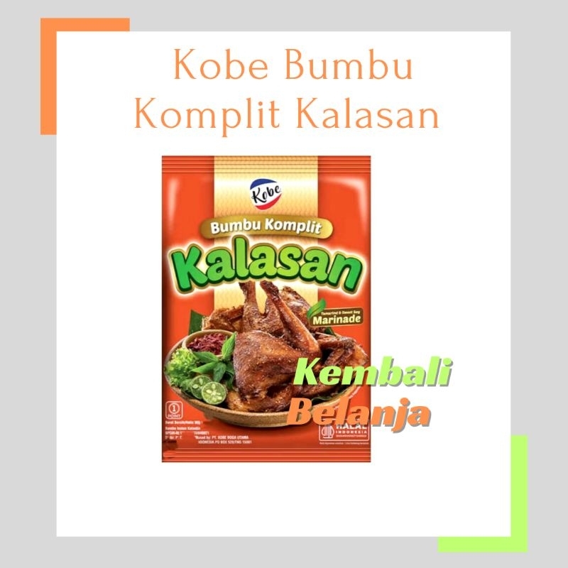 

Kobe Bumbu Ayam Kalasan 35 Gram/ Bumbu Komplit Ayam Kalasan/ Bumbu Marinasi Ayam Kalasan/ Bumbu Marinasi Ayam