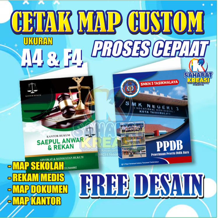

Map Folder, stop map custom , Map Rekam Medis, Map Sekolah, Map Kantor, Map PPDB