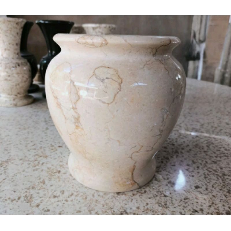 pot bunga batu marmer/pot minimalis