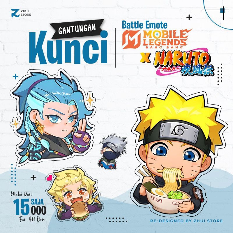 Gantungan Kunci & Tas Mobile Legend x Naruto | Emote MLBB Akrilik Murah & Berkualitas