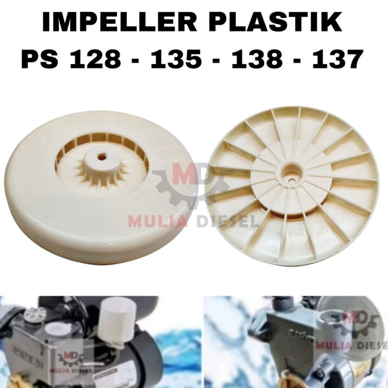 Kipas Impeller Plastik Dinamo PS 128 135 137 138 Pompa Air Listrik Shimizu Sanyo