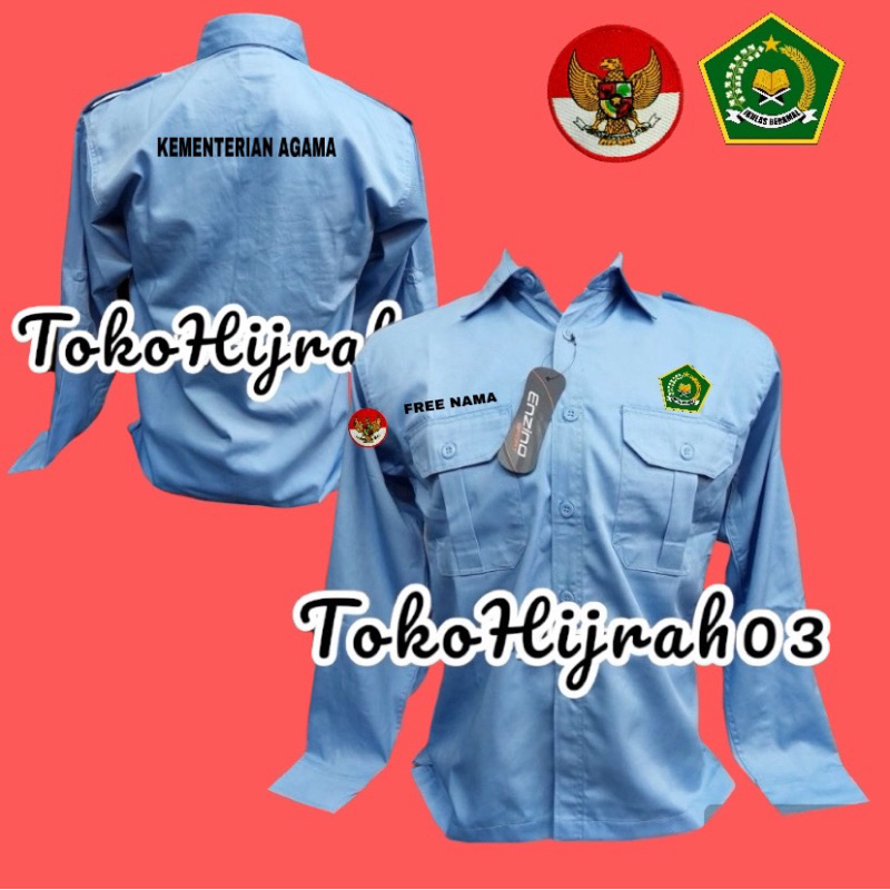 SERAGAM KEMENAG KEMENTERIAN AGAMA KEMEJA LENGAN PANJANG KEMENAG BAJU PDH KEMENAG KEMEJA KEMENAG SERA