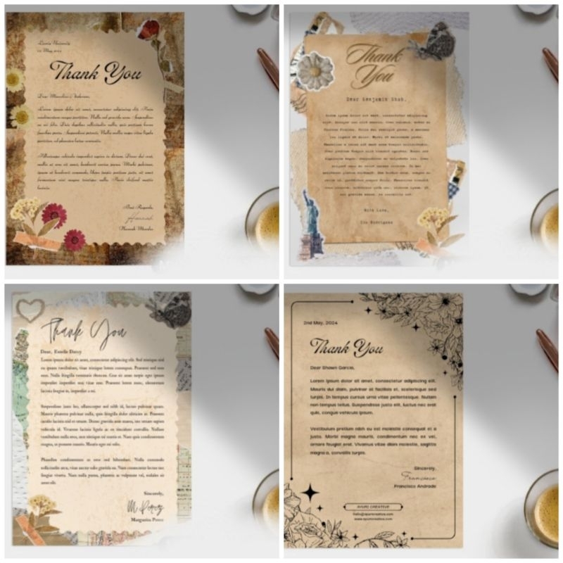 

AYURI - SIZE A4/A5 custom surat/Custom Love letter mewah elegan / surat custom desain