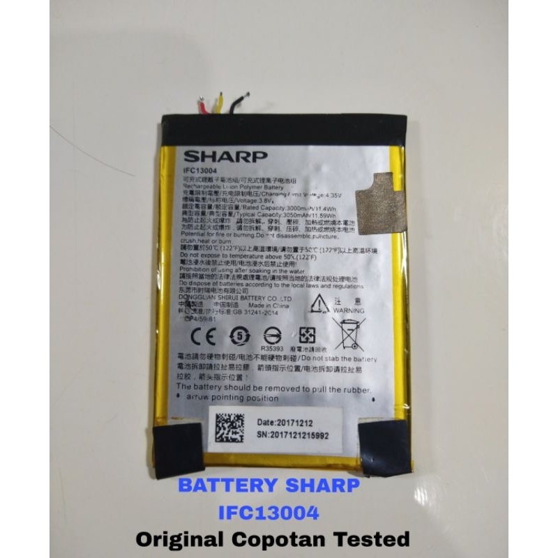 ifc13004 13004 battery baterai sharp pi if9007 original copotan