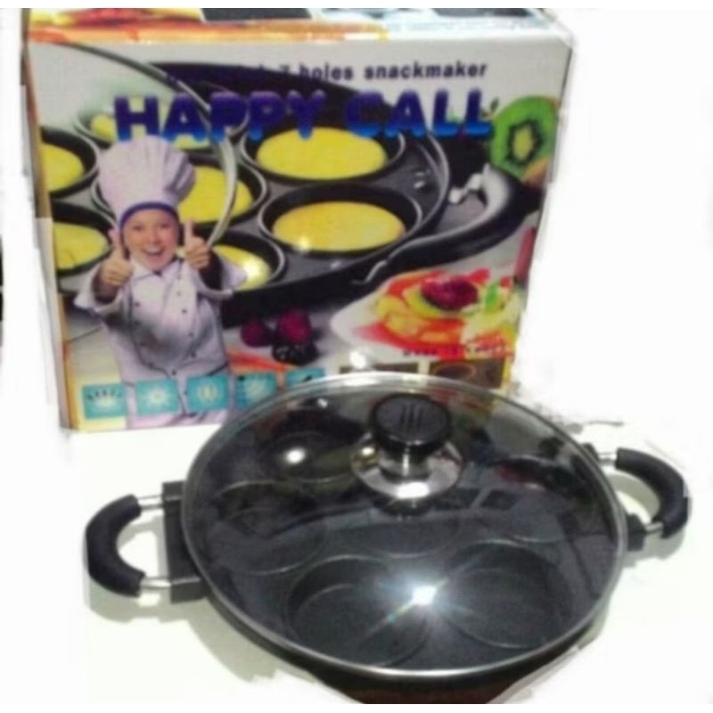 (HAPPYCALL) Cetakan Citakan Kue Martabak Mini Serabi Apem 7 Lubang datar