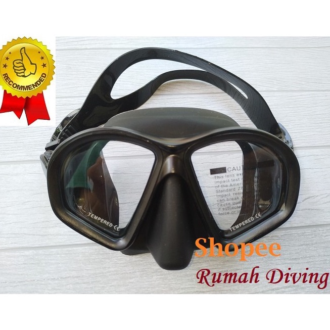 KODE K77P Kacamata Snorkeling Freediving Spearfishing Masker Diving Mask Hunter Low Volume Mirip Dee