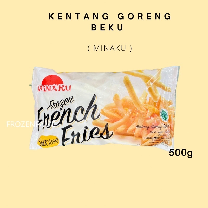 

MINAKU Kentang 500 gr - French Fries Frozen Kitchen of Indonesia