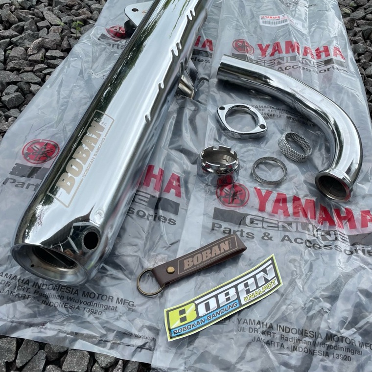 KODE Q97T Boban Fullset Nuklir C33 C39 Knalpot Rx King Original Boban Knalpot