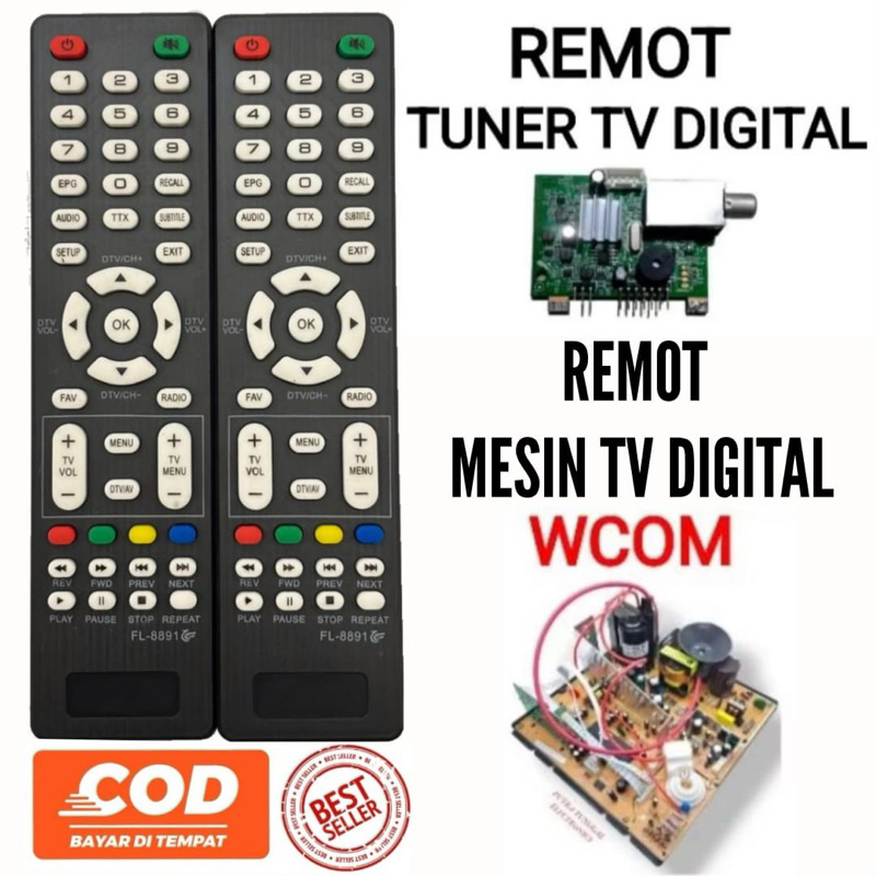 Remot / Remote TUNER TV DIGITAL Dan MESIN TV DIGITAL Wcom