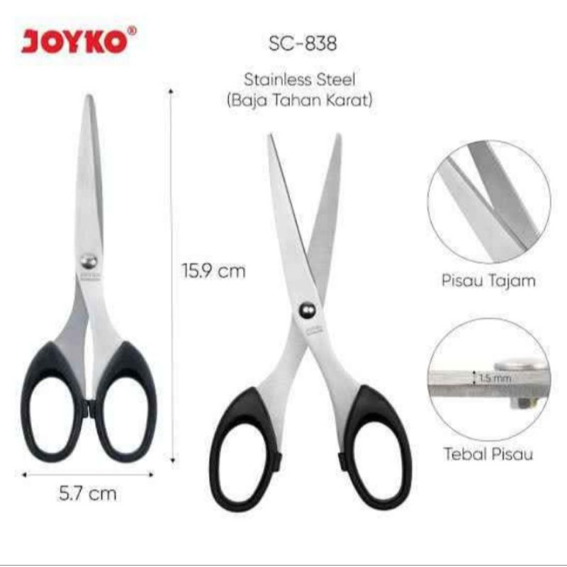 

Gunting Joyko 828 , 838 , 848 / Gunting Joyko Besar , sedang , kecil ( Harga satuan )