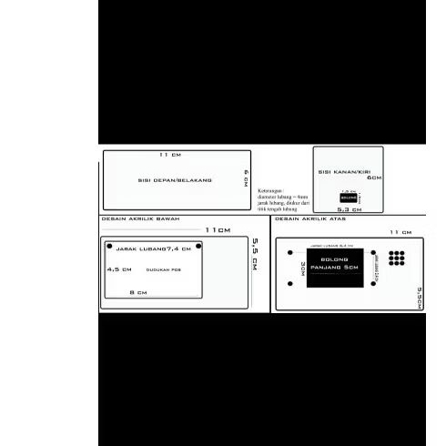 akrilik box speacer tebal akrilik 4mm bening