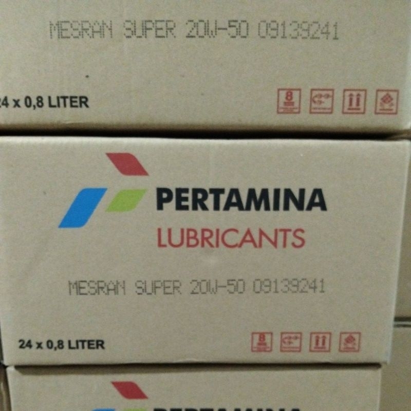 (1 Dus )Oli Mesran Super 0.8  Pelumas Mesin Oli Pertamina Isi 24